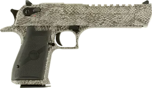 Desert Eagle Silver Finish PNG image