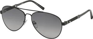 Designer Black Aviator Sunglasses