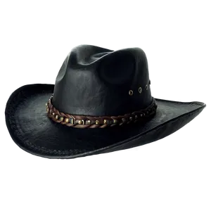 Designer Black Cowboy Hat PNG 06212024
