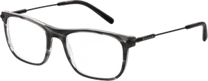 Designer Black Frame Eyeglasses PNG image