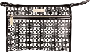 Designer Black White Pattern Clutch Bag PNG image