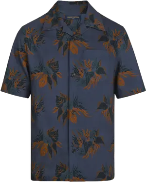 Designer Floral Print Shirt PNG image