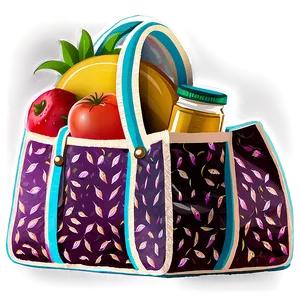 Designer Grocery Bag PNG Icg