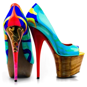 Designer Platform Heels Png 06122024 PNG image