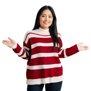Designer Red Sweater PNG 58