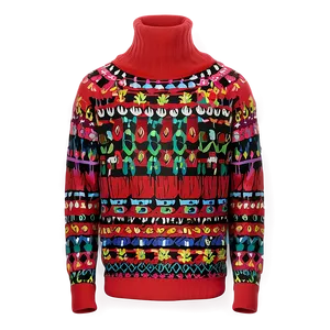 Designer Red Sweater PNG 80