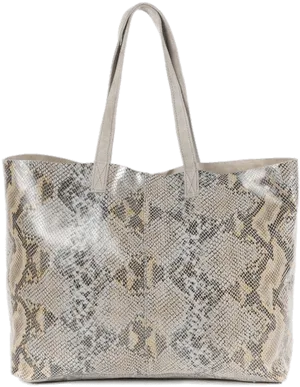 Designer Snakeskin Pattern Tote Bag PNG image