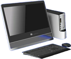 Desktop Computer Setup PNG image