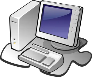 Desktop Computer Vector Illustration PNG image