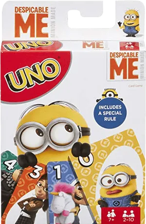 Despicable Me Uno Card Game Packaging PNG image