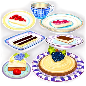 Dessert Plates Collection PNG Pig37 PNG