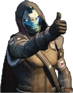 Destiny2 Exo Character Thumbs Up PNG image