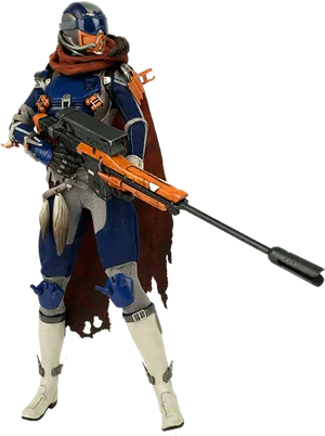 Destiny2 Guardianwith Rifle PNG image