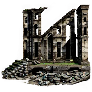 Destroyed City Ruins Png Tbw PNG image