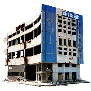 Destroyed Office Building PNG 06212024 PNG