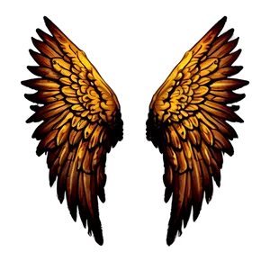 Detailed Angel Wings Sketch Png 2 PNG image