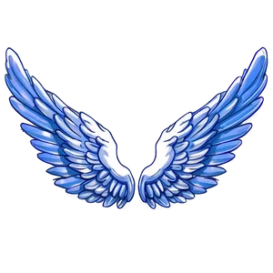 Detailed Angel Wings Sketch PNG Yhj43