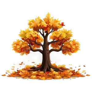 Detailed Autumn Tree PNG Sgt