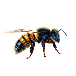 Detailed Bee PNG 05232024
