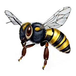Detailed Bee PNG 05232024