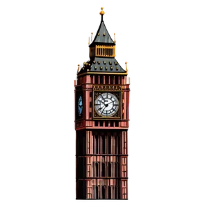 Detailed Big Ben Architecture PNG Rop PNG