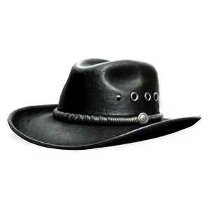 Detailed Black Cowboy Hat PNG 81