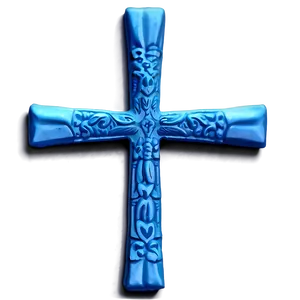 Detailed Blue Cross Texture PNG 06292024