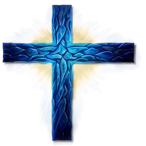 Detailed Blue Cross Texture PNG Qem