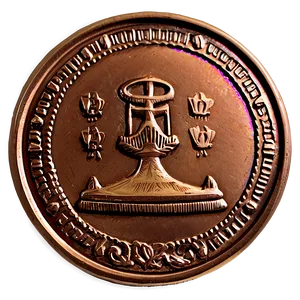 Detailed Bronze Coin PNG Kul28