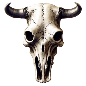 Detailed Bull Skull Sketch Png 85 PNG image