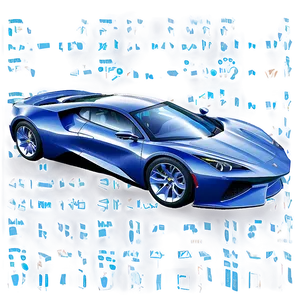 Detailed Car Blueprint PNG 06282024 PNG