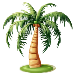 Detailed Cartoon Palm Tree Png 06212024 PNG image