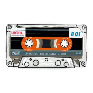 Detailed Cassette Tape PNG 74 PNG