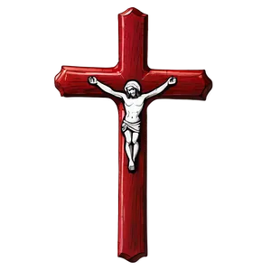 Detailed Catholic Cross Render PNG 41