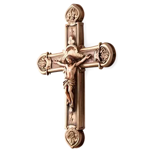 Detailed Catholic Cross Render PNG Ypq76