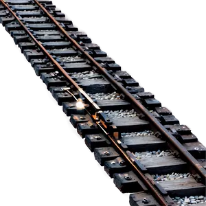 Detailed Close-up Railroad Tracks Png Qjt PNG image