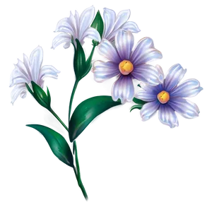 Detailed Corner Flower Artwork PNG Xnl14 PNG