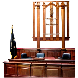 Detailed Courtroom Sketch PNG 63