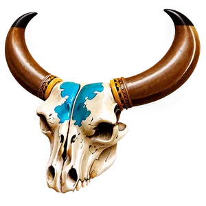 Detailed Cow Skull Sketch Png 06132024 PNG image