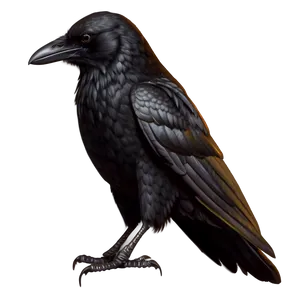 Detailed Crow PNG 05232024