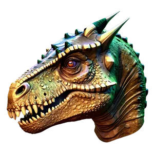 Detailed Dinosaur Head Rendering PNG 06292024 PNG