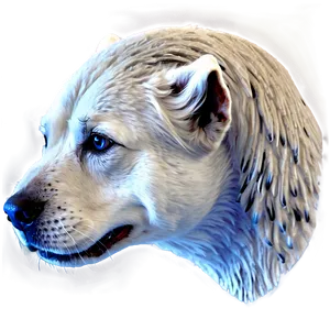 Detailed Dog Head PNG Blm