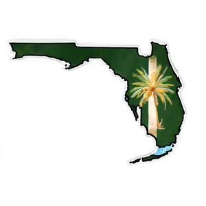 Detailed Florida Border Outline Png 06122024 PNG image