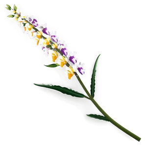 Detailed Flower Stem PNG 2