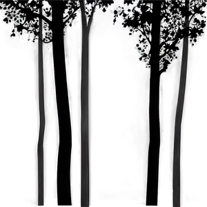 Detailed Forest Silhouette PNG Ahb42 PNG