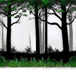 Detailed Forest Silhouette PNG Lrp70 PNG