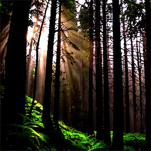 Detailed Forest Silhouette PNG Pkh PNG