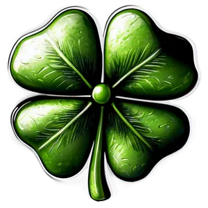 Detailed Four Leaf Clover PNG 05252024