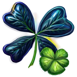 Detailed Four Leaf Clover PNG Oww29