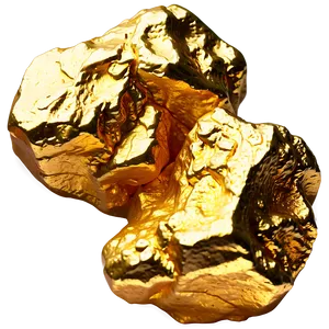 Detailed Gold Nugget PNG 77